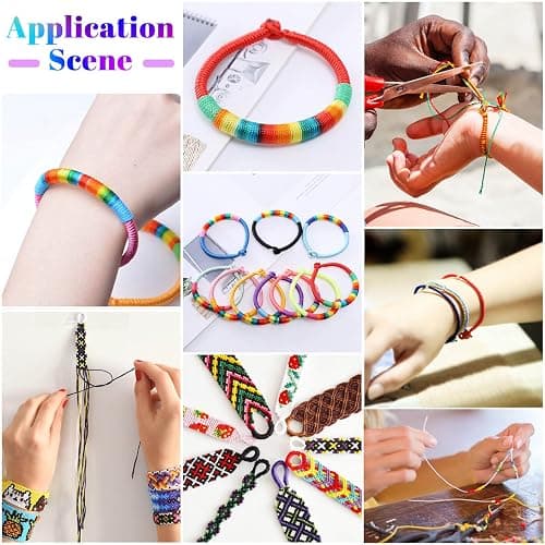 Nylon String for Bracelets, Cridoz 20 Rolls Chinese Knotting Cord Nylon Beading Thread for Kumihimo, Braided Bracelets, Beading, Necklaces, Macrame Craft, Wind Chime, Jewelry Making thumbnail 4