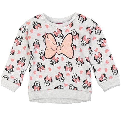 Disney Minnie Mouse Fleece Sweatshirt and Leggings Outfit Set Infant to Big Kid Sizes (12 Months - 14-16) thumbnail 3