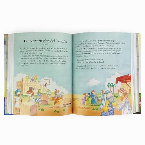 365 Historias de la Biblia y Oraciones / 365 Bible and Prayers Padded Treasury Guilded (Spanish Language), Ages 3-8 (en español) (Little Sunbeams) (Spanish Edition) thumbnail 3