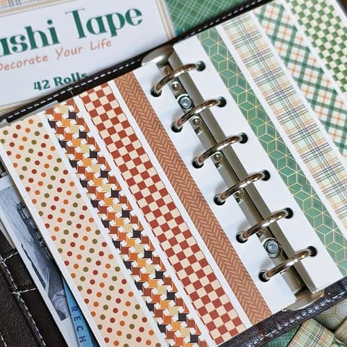 ZHIJIANHZ 42 Rolls Vintage Stripe Washi Tape Set，Decorative Tape for Scrapbooking, Journaling, Bullet Journals, DIY Crafts, and Gift Wrapping thumbnail 4