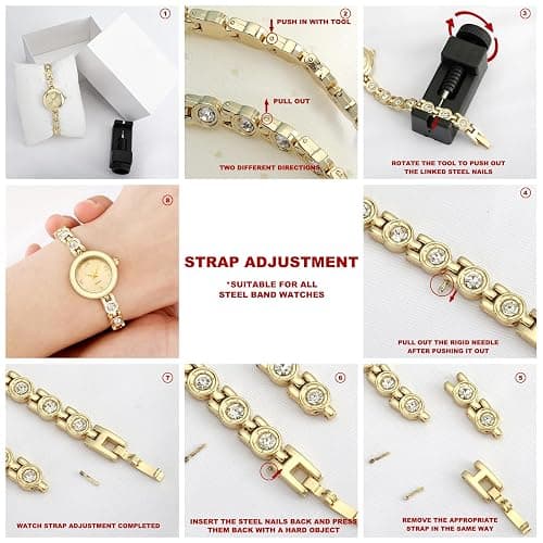 TWOPTION Womens Waterproof Wrist Watch,Women's Small Thin Analog Bracelet Quartz Watch Dainty Christmas Gifts thumbnail 7
