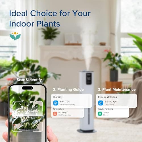 LEVOIT OasisMist 1000S (10L) Smart Humidifier for Home Large Room Bedroom, Last 100 Hours Suitable for Indoor Plant, Cover up to 600ft², Easy Top Fill, Remoter & Voice Control, Auto Mode, Quiet, White thumbnail 4