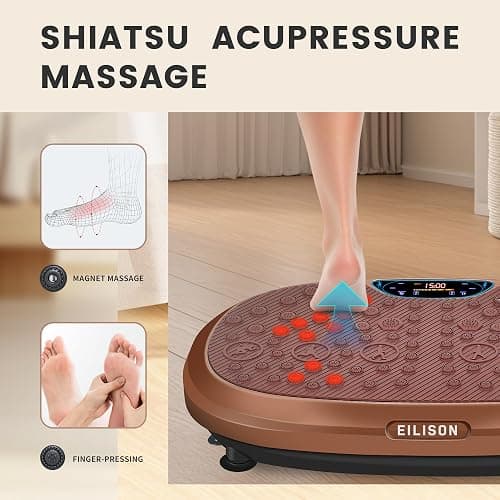 EILISON FitMaxx 3D XL Vibration Plate Exercise Machine - Whole Body Workout Vibration Platform w/Loop Bands - Lymphatic Drainage Machine for Weight Loss, Shaping, Wellness, Recovery thumbnail 4