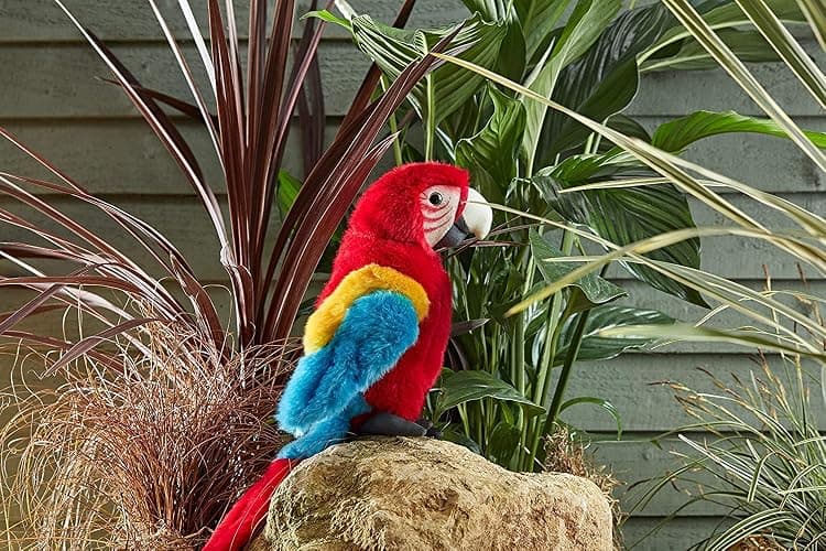 Living Nature Soft Toy - Plush Macaw Bird, Parrot Red or Blue (24cm) thumbnail 2