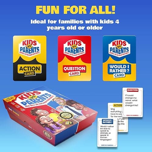 Kids VS Parents – A Hilarious Family Game with Conversation Starters & Fun Challenges – Card Game for Kids, Teens & Adults | Perfect for Game Night, Travel, or Gifts thumbnail 7