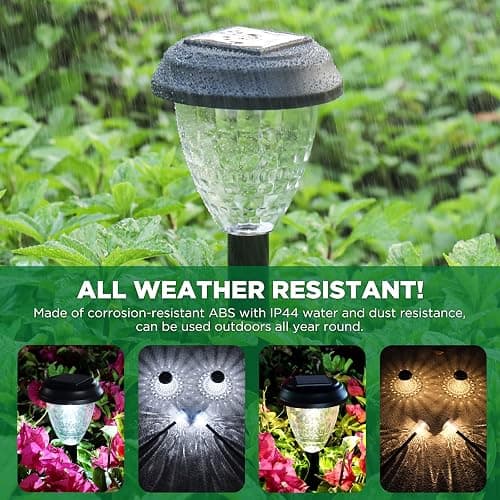 URAGO Super Bright Solar Lights Outdoor Waterproof-10 Pack, Dusk to Dawn Up to 12 Hrs Solar Powered Outdoor Pathway Garden Lights Auto On/Off, LED Landscape Lighting Decorative for Walkway Patio Yard thumbnail 6