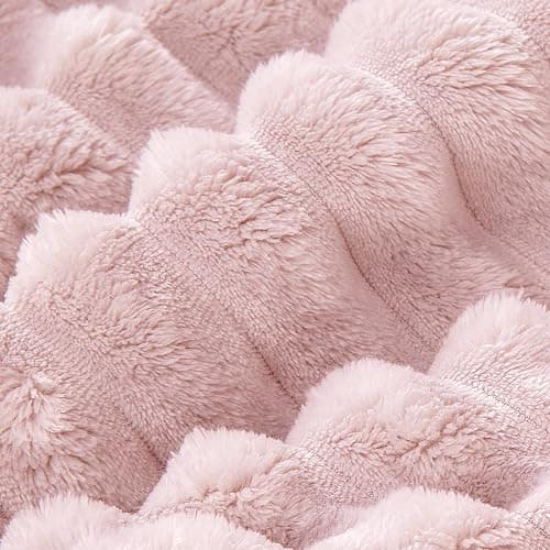 BEDELITE Fleece Twin Comforter Set -Super Soft & Warm Fluffy Pink Bedding, Luxury Fuzzy Heavy Bed Set for All Season with 1 Pillow case thumbnail 8