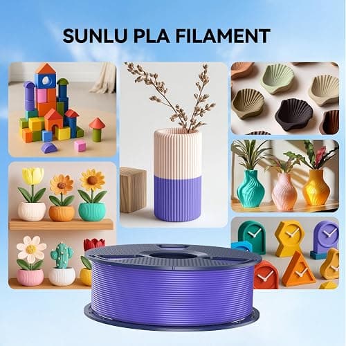 SUNLU PLA 3D Printer Filament PLA Filament 1.75mm, Neatly Wound 3D Printing Filament 1.75mm, Dimensional Accuracy +/- 0.02 mm, Fit Most FDM 3D Printers, 1kg Spool (2.2lbs), Wood Color thumbnail 6