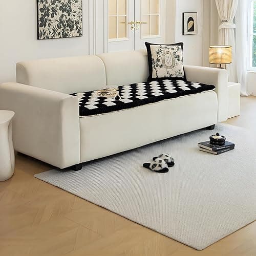 SRFYBGPY Couch Cover for Dogs Washable, Non Slip Fuzzy Pet Couch Covers for 3 Cushion Sofa Pet Friendly,All Seasons Soft Plush Furniture Bed Mats Sofa Slipcovers thumbnail 4