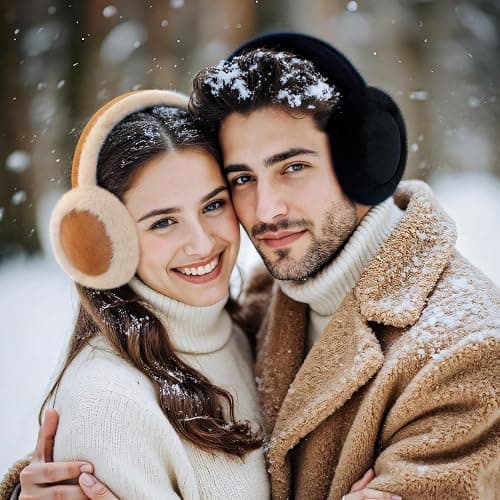 Clothirily EarMuffs for Women, Faux Fur Warm Ear Muffs for Winter, Foldable Winter Ear Covers, Fuzzy Ear Warmers for Women thumbnail 6