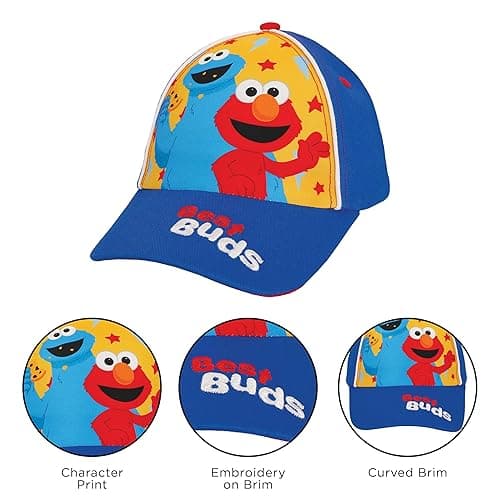 Sesame Street Baseball Cap, Toddler Hats for Boys & Girls Ages 2T-4T, Adjustable Kids Baseball Caps thumbnail 6