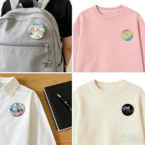 Vuecer Stray Fanartikel Geschenk Set für STAY: mit 1 SKZ Sporttasche, 1 Schlüsselanhänger, 1 Lanyard, 1 Armband, 55 Fotokarten, 1 Halskette, 4 Anstecknadeln und 50 Aufklebern thumbnail 4
