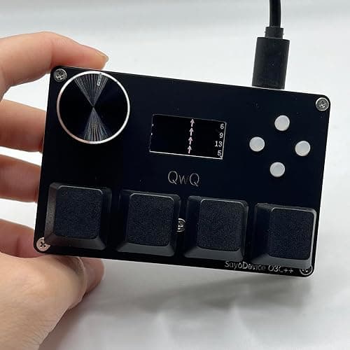 BTXETUEL SayoDevice O3C++ OSU Keyboard Rapid Trigger Hall Switches Magnetic Linear Switches Keyboard with Knob and Screen,Copy Paste,Shotcut,Macro Hotswap Mini Keypad (Black) thumbnail 8