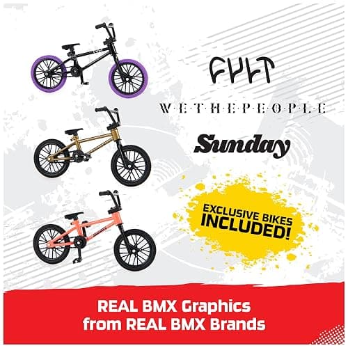 Tech Deck, BMX Finger Bike 3-Pack, Collectible and Customizable Mini BMX Bicycle Toys for Collectors, Kids Toys Ages 6 and Up (Amazon Exclusive) thumbnail 5
