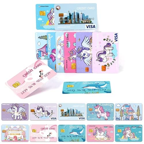 Fake Credit Cards for Kids, Play Credit Cards Pretend Debit Credit Cards for Girls and Boys, Fake Toy Cards 10pcs - Image 1