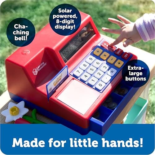 Learning Resources Pretend & Play Calculator Register Toy - Kids Play Set & Credit Card Toy, Register for Kids, Pretend Grocery Store Shopping Playset for Toddlers, Teaching Math Set thumbnail 5