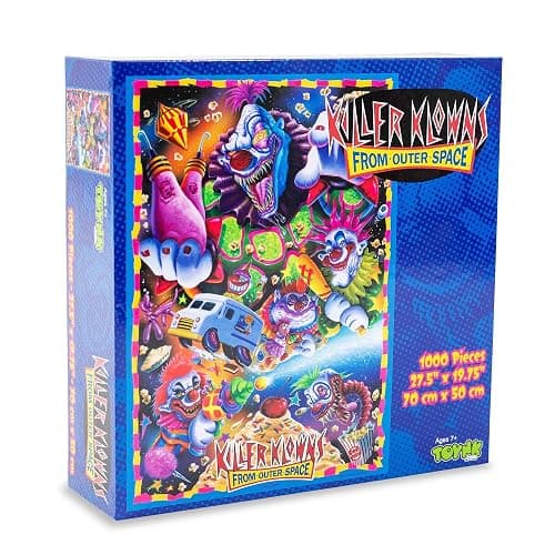 Killer Klowns from Outer Space Illustrated Kollage 1000-Piece Jigsaw Puzzle | Fun Brain Teaser, Toys & Games | 28 x 20 Inches thumbnail 3