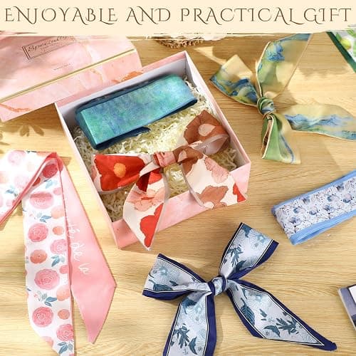 Shyyween Bulk Purse Scarf Headband for Women Hair Purse Scarf Handbag Neck Ribbon for Christmas Women Headband Gift thumbnail 4