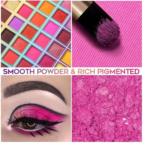 99 Colors Eyeshadow Palette, Colorful Eyeshadow Palette, Professional Matte Shimmer Glitter Rainbow Makeup Pallet, Colorful Long Lasting Highly Pigmented Eye Shadow Christmas Day Gifts for Women thumbnail 3