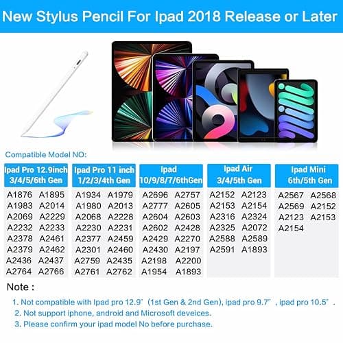 Stylus Pen for Apple iPad Pencil - iPad Pen A16 10th 9th 8th 7th 6th Gen for Apple Pencil 2nd Generation Compatible 2018-2025 iPad Pro M4 11-12.9 Inch iPad Air M2 M3 5th 4th 3rd Mini A17 6th 5th thumbnail 4