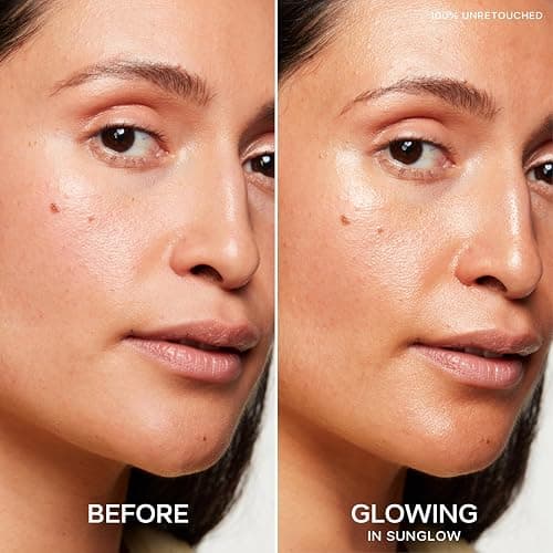 Saie Glowy Super Gel - Hydrating Makeup Primer and Illuminating Glow Serum Enriched with Vitamin C and Squalane Oil - All-Over Liquid Highlighter Makeup for Instant Glass Skin - Sunglow (1 oz) thumbnail 3