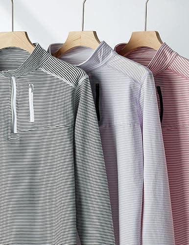 Liberty Imports 3 Pack: Women's Quick Dry Long Sleeve Quarter Zip Pullover Workout Shirts with Thumb Holes and Pocket thumbnail 7