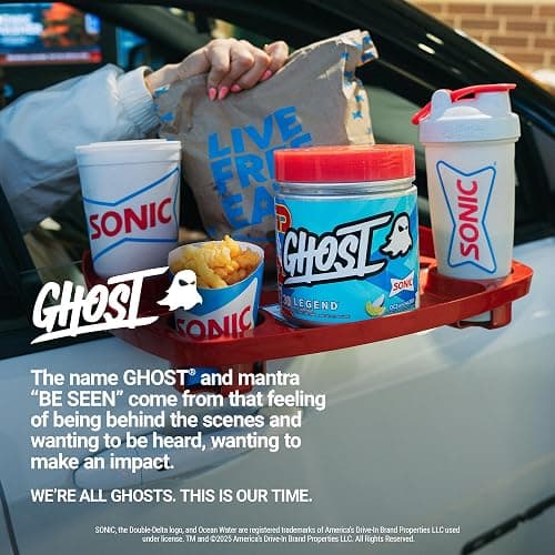 GHOST Legend Pre-Workout Powder, Sonic Ocean Water - 30 Servings – Pre-Workout for Men & Women with Choline, L-Citrulline, & Beta Alanine for Energy & Focus thumbnail 6