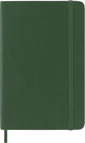 Moleskine Classic 12 Month 2026 Weekly Planner, Soft Cover, Pocket (3.5" x 5.5"), Myrtle Green, 144 pages thumbnail 3