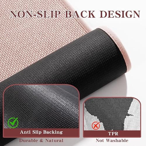 *BOUGHT* Bathroom Rugs Mat 24x17, Ultra Thin Non Slip Bath Mat Small Quick Dry Absorbent Bath Mat for Bathroom Floor, (Pink, 24"x17") thumbnail 6