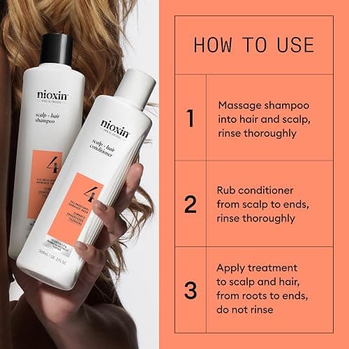 Nioxin Scalp + Hair Thickening System Kits | For Natural, Colored, & Damaged Hair with Light to Progressed Thinning | Strengthen & Boost Hair Density with Niacinamide & Biotin | 3 Month Supply thumbnail 6