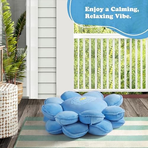 Lotus Flower Floor Pillows, Large Cushion Inspired by Lotus Flower Design, Decorative Seating for Living Room, Bedroom, and Lounge, Soft Washable Floor Cushion for Relaxation, and Family Activities thumbnail 4