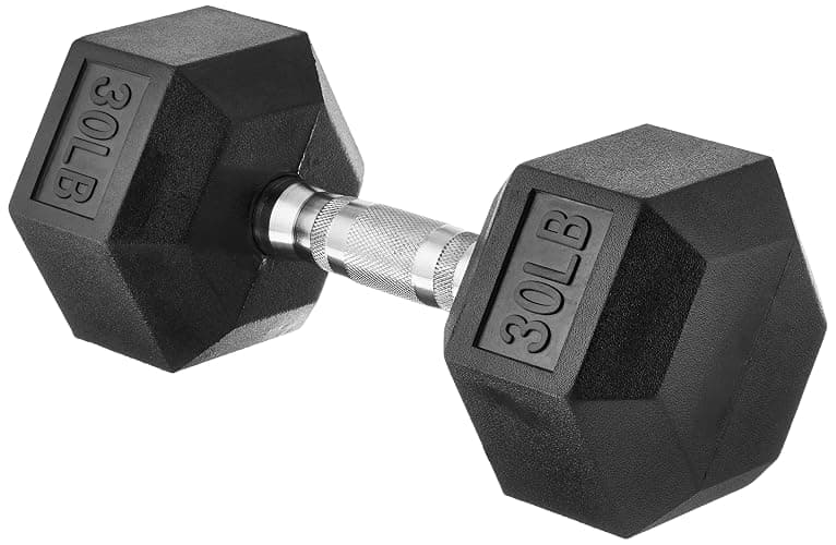 Amazon Basics Rubber Hex Dumbbell Hand Weight - Image 1