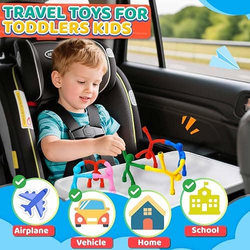 Magnetic Travel Toys Easter Basket Stuffers for Toddler Kids, Fidget Toys Airplane Car Travel Activities Essential,Road Trip ‌Sensory Toy Magnet People Men,Gifts Toys for 3 4 5 6 7 8 Year Old -10PCS thumbnail 4
