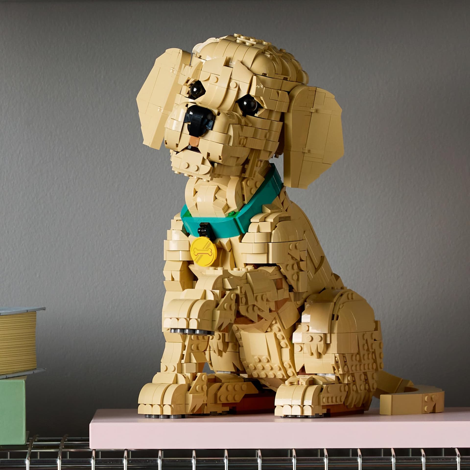 LEGO® Icons Golden Retriever Puppy 11384 Posable Animal Figure - Home Decor Building Set for Adults Collectable Model Building Kit for Dog Lovers Golden Retriever Treat for Birthdays thumbnail 10