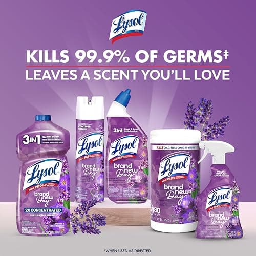 Lysol Toilet Bowl Cleaner Gel, For Cleaning and Disinfecting, Septic Safe Toilet Bowl Cleaner, Lavender & Cotton Blossom Scent, 24 oz, (Pack of 2) thumbnail 7