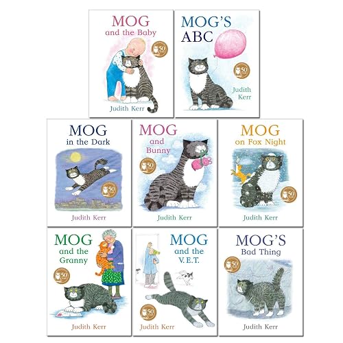 Mog The Cat Books Series 8 Books Collection Set Pack By Judith Kerr (Mog and The Baby, Mog's ABC, Mog in the Dark, Mog and Bunny, Mog on Fox Night, Mog and the Granny, Mog and the V.E.T & Bad Thing) - Image 1