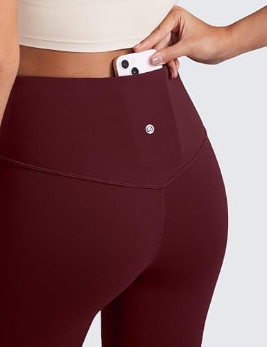 CRZ YOGA Butterluxe Flare Leggings 29"/30.5"/32"/33.5" - High Waist Bootcut Wide Leg Lounge Womens Yoga Pants with Pocket thumbnail 3