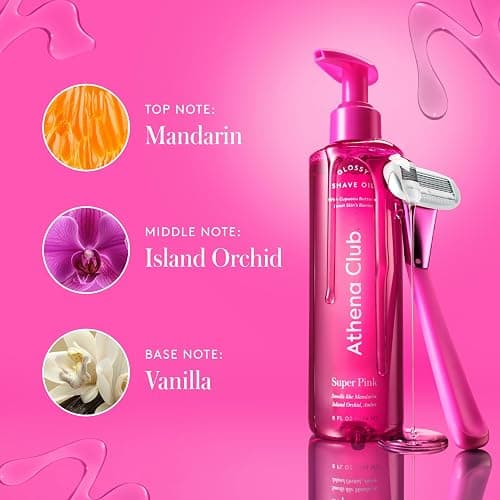 Athena Club Glossy Shave Oil for Women | Super Pink | 8 fl. oz. | Skincare Meets Shave | Luxuriously Smooth Skin | Sensitive-Skin Friendly | Silky Glide | Moisturizing Care thumbnail 3