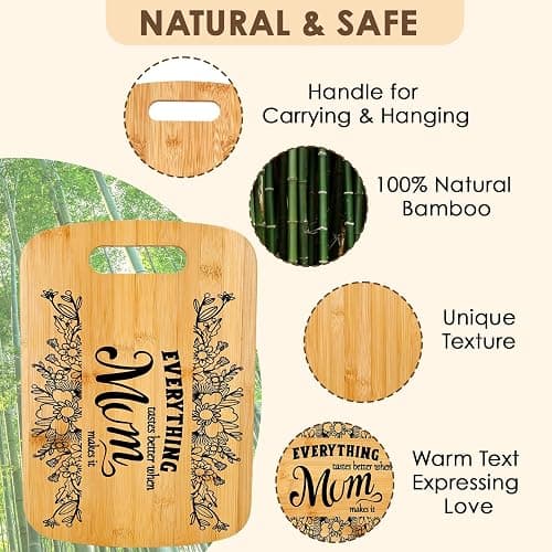 Mum Gifts, Mum Birthday Gifts, Bamboo Cutting Board, Gifts for Mum on her Birthday, Mothers Day Gifts for Mum from Son/Daughter, Gift Ideas for Mum, Best Mum Gifts Idea thumbnail 5