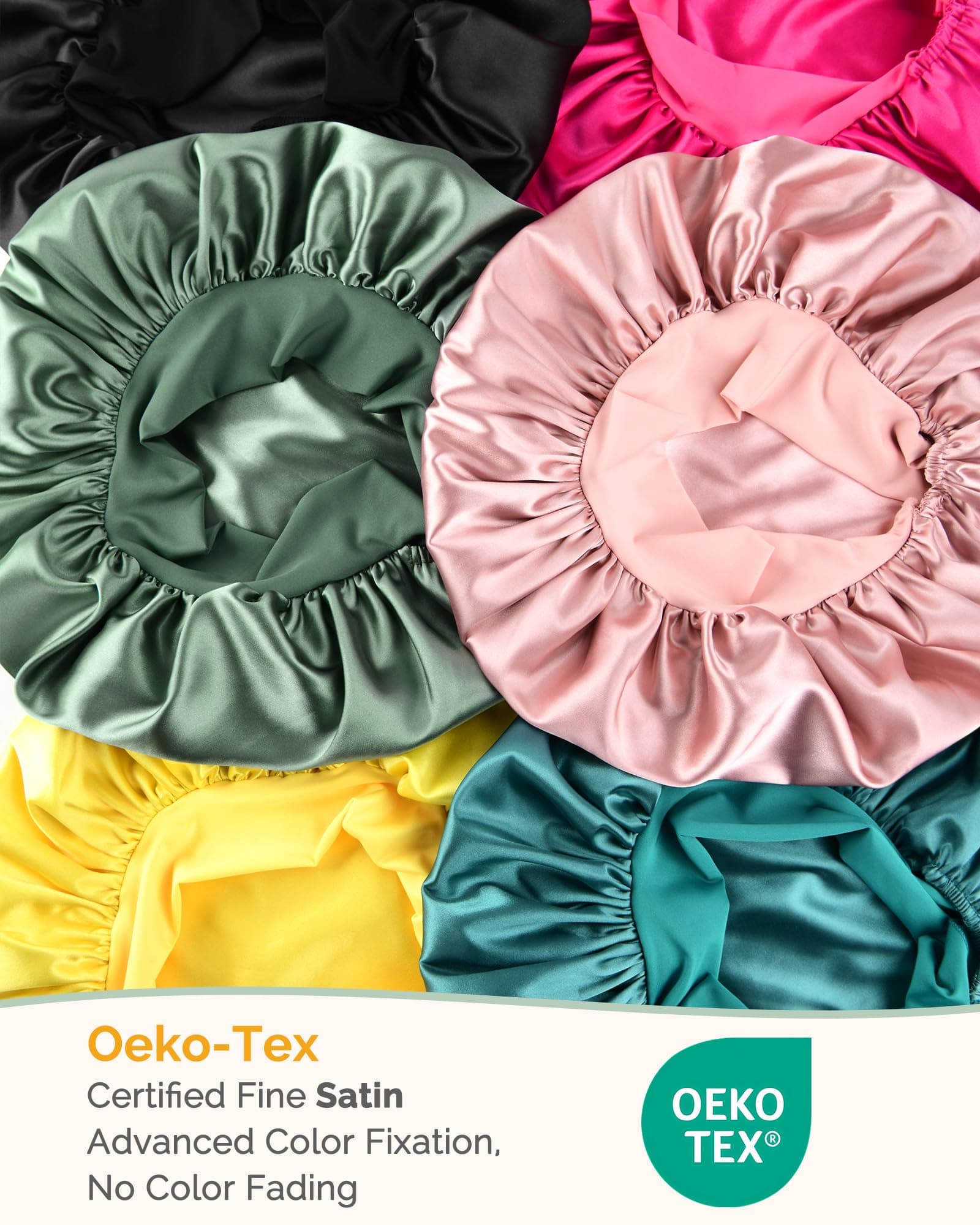 YANIBEST Silk Bonnet for Sleeping Women Adjustable Double Layer Satin Bonnet Reduce Friction Prevent Frizz Natural Curly Hair thumbnail 6