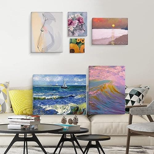 30 Pack Canvases for Painting with 4x4, 5x7, 8x10, 9x12, 11x14, 12x16, Painting Canvas for Oil & Acrylic Paint - 30 Packs - 6Sizes(5 of Each) thumbnail 7