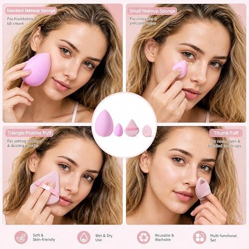 HGHDBT 70Pcs Pink Makeup Brushes Set Professional Makeup Kit Multi-functional Makeup Tool Set with Case Facial Makeup Accessories, Foundation Makeup Brush Kit Eye and Face Make up Brushes & Tools thumbnail 7