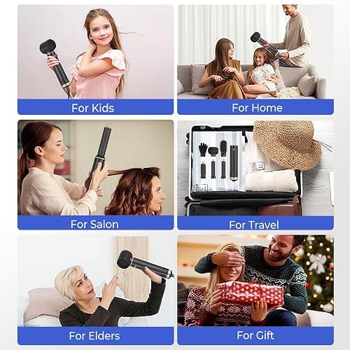 5 in 1 Hair Dryer Brush, Negative Ion Air Styler Wrap Hair Styler Upgrade Blow Dryer Brush Air Curler for Hair, Blowout Brush Set As A Gift for Straight/Curl/Drying/Smoothing thumbnail 7