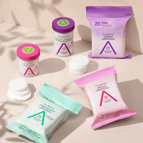 Almay Eye Makeup Remover Pads, Longwear & Waterproof, Hypoallergenic, Fragrance-Free, Ophthalmologist Tested, Stocking Stuffer for Women, 120 Count (Pack of 2) thumbnail 7