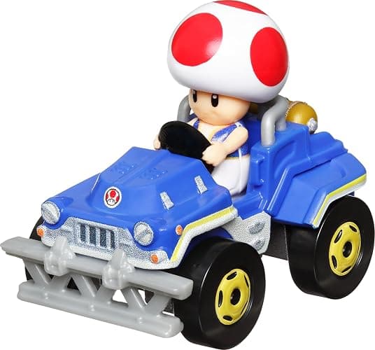Hot Wheels Mario Kart Toy Vehicle 4-Pack with Princess Peach on Moto Exclusive for Kids Ages 3 and Up thumbnail 3