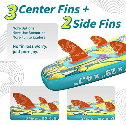 iTAOSTAR Pets 8'×29" / 11'×35" / 11'6"×34"/11'×34" Inflatable Paddle Board, One-Stop Premium SUP Accessories, Extra Wide Paddle Board for More Balance, Tailored Fins for More Fun thumbnail 6