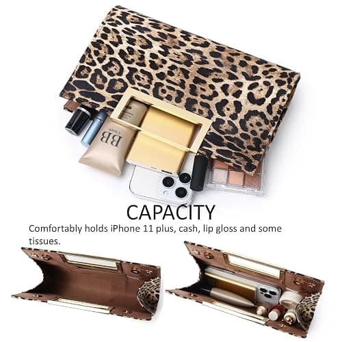 DETARA Clutch Purse for Women Fashion PU Leather Evening Bag Elegant Purse for Wedding Party Formal Daily Cocktail thumbnail 5