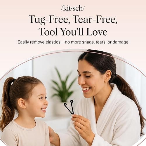 Kitsch Hair Tie Cutter – Easy To Use, Pain Free Rubber Band Cutter for Hair Kids, Baby & Toddler Girls | Ideal Gifts for Women – Black, 3pc Set thumbnail 8