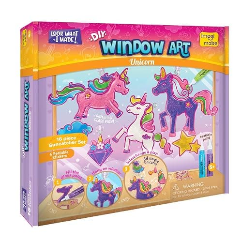Imagimake Window Art Unicorn | Stained Glass Kit | Unicorn Girls Toys Age 6-8 | Art and Crafts for Girls 8-12 | DIY Suncatcher Kit for 5,6,7,8,9,10,11,12 Year Old Kids | Christmas Gift Ideas for Kids thumbnail 7