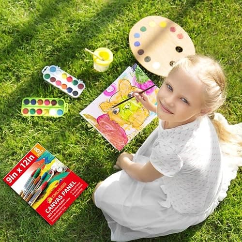 40 Pack Stretched Canvas Boards for Painting 8 of 4x4, 5X 7, 8x10, 9x12, 11x14 Art Blank Canvases, Gesso Primed 100% Cotton Canvas Panels for Acrylic Oil Watercolor Adults & Kids thumbnail 2